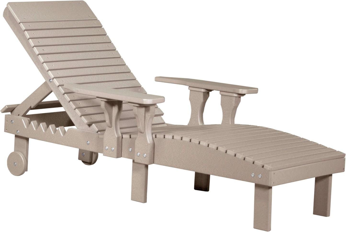 LuxCraft Outdoor Sun Lounge Chair 3-Piece Set made with weather-resistant materials