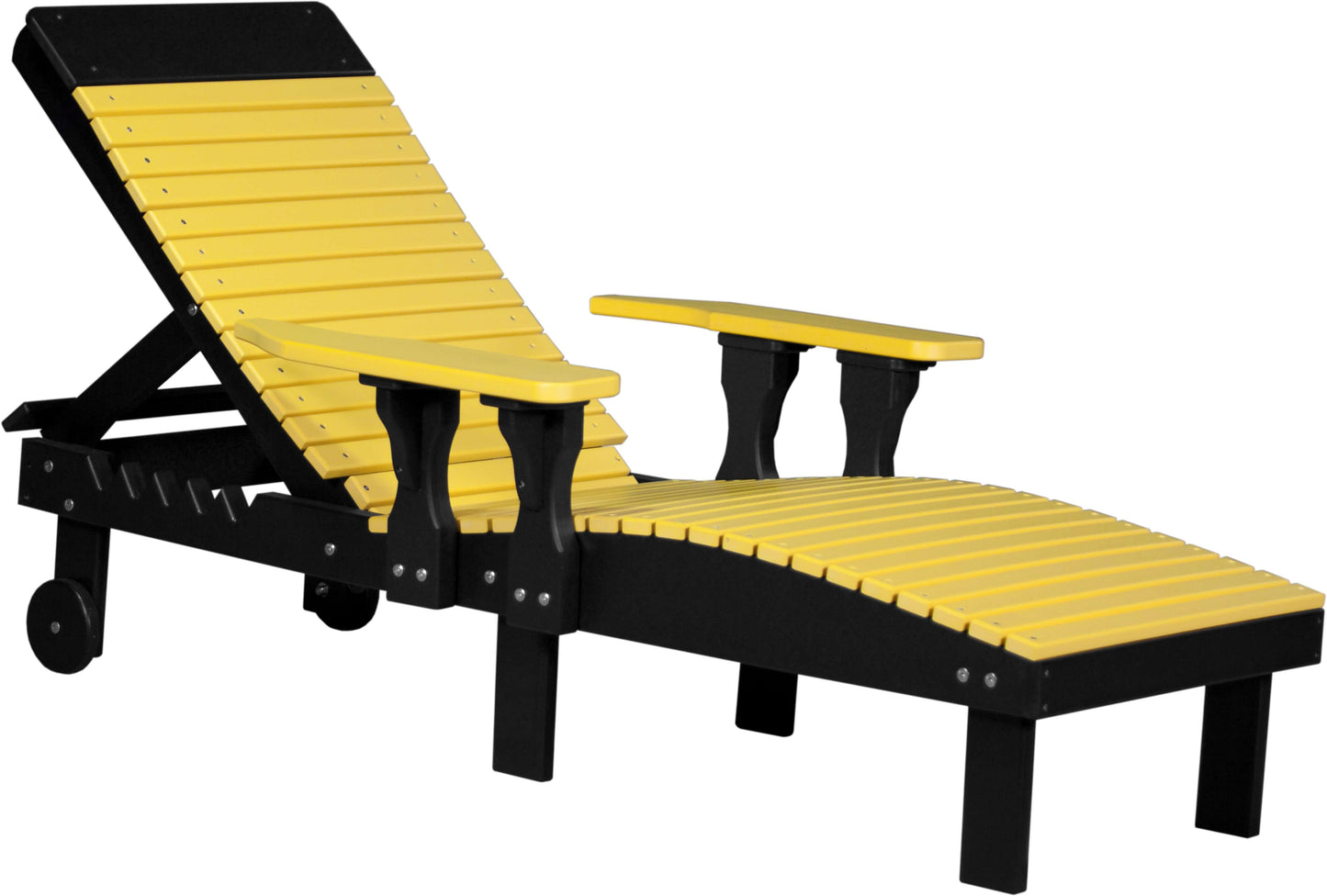 LuxCraft Outdoor Sun Lounge Chair 3-Piece Set made with weather-resistant materials