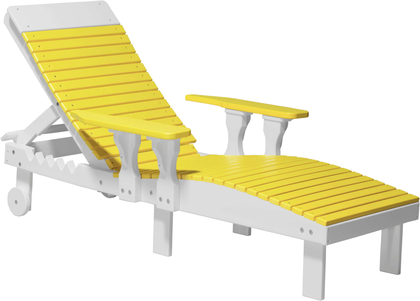 LuxCraft Outdoor Sun Lounge Chair 3-Piece Set made with weather-resistant materials