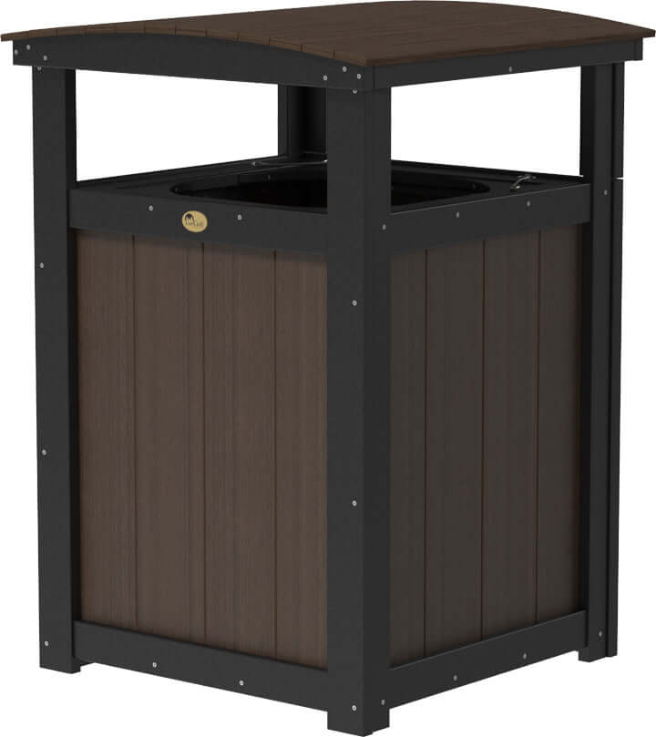 LuxCraft Poly Outdoor Trash Can | 32-Gallon Fade-Resistant Outdoor Trash Can