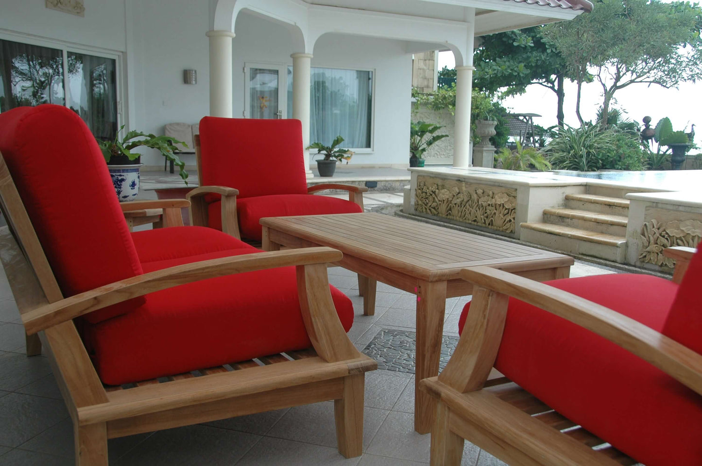 Anderson Teak Brianna 5-Piece Outdoor Deep Seating Set with Loveseat