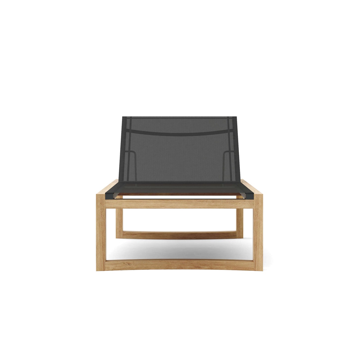 Anderson Teak Outdoor Sun Lounger made with batyline fabric and premium teak wood with adjustable backrest