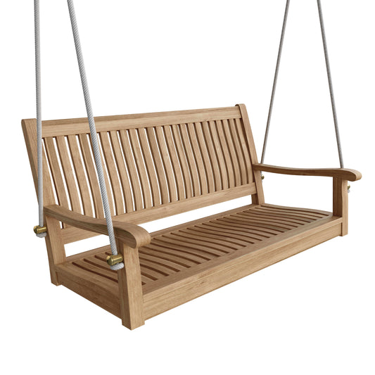 Anderson Teak 4-foot straight outdoor teak wood swing bench
