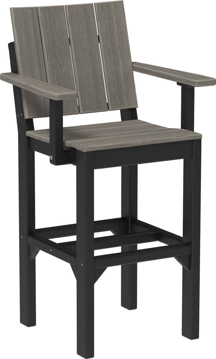 LuxCraft outdoor dining arm chair crafted from high-density polyethylene recyclable plastic