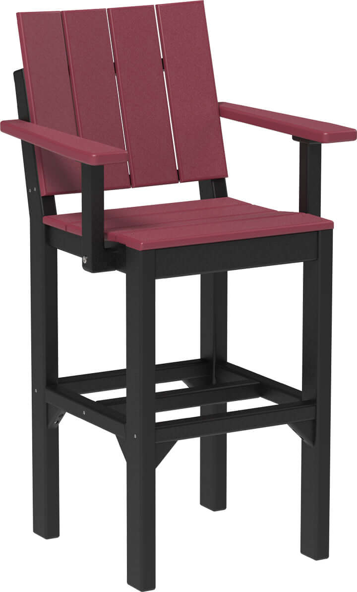 LuxCraft outdoor dining arm chair crafted from high-density polyethylene recyclable plastic