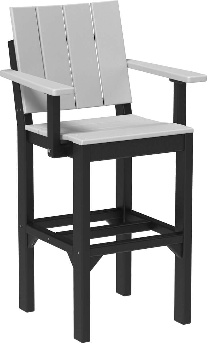 LuxCraft outdoor dining arm chair crafted from high-density polyethylene recyclable plastic