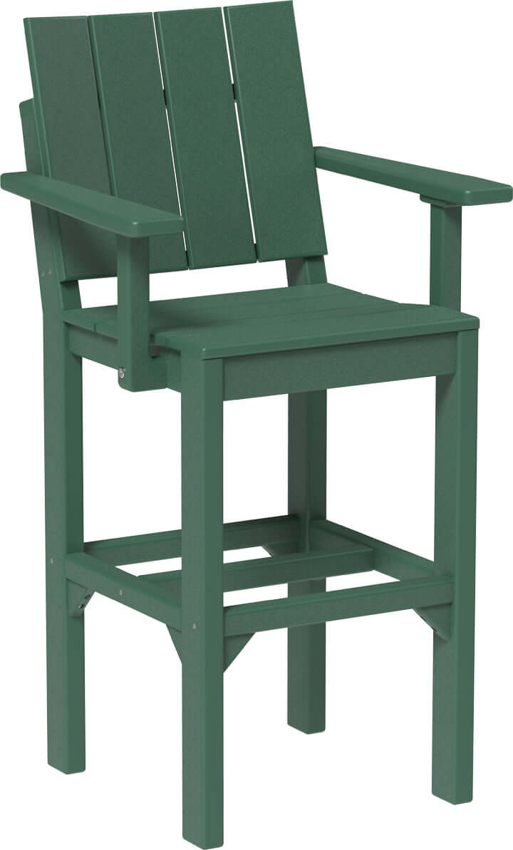 LuxCraft outdoor dining arm chair crafted from high-density polyethylene recyclable plastic