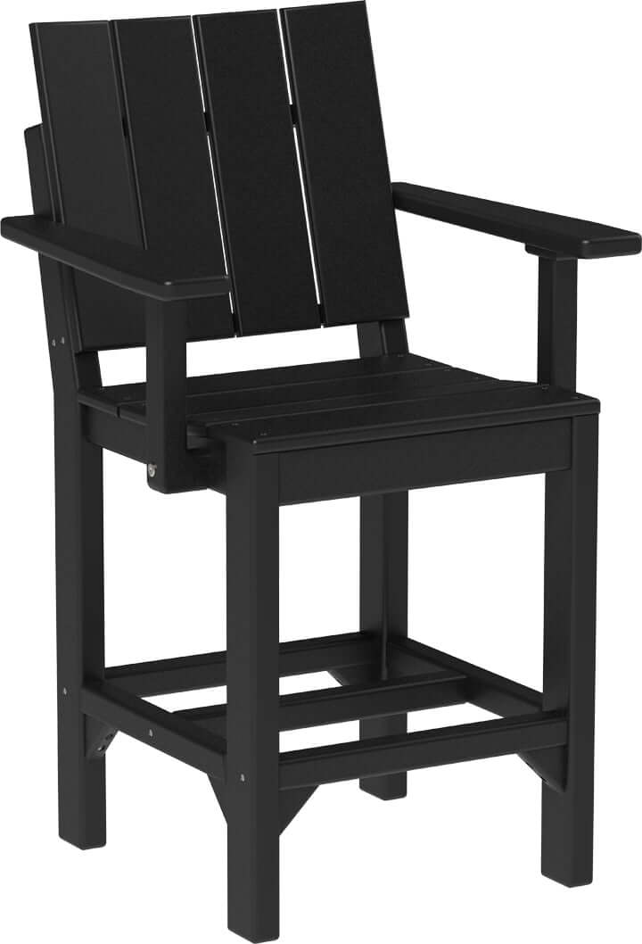 LuxCraft outdoor dining arm chair crafted from high-density polyethylene recyclable plastic