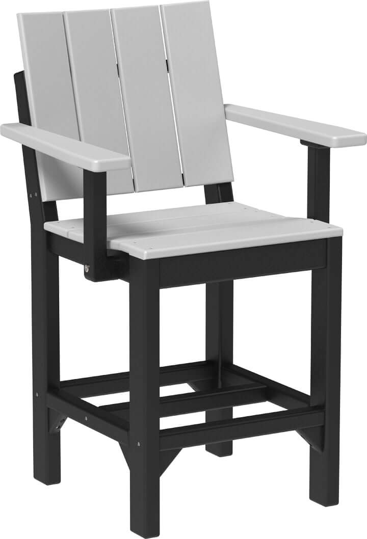 LuxCraft outdoor dining arm chair crafted from high-density polyethylene recyclable plastic