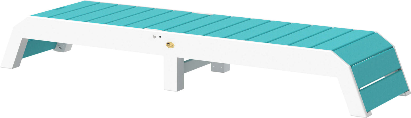 LuxCraft pool chaise lounge easily adjustable between a flat or reclined position
