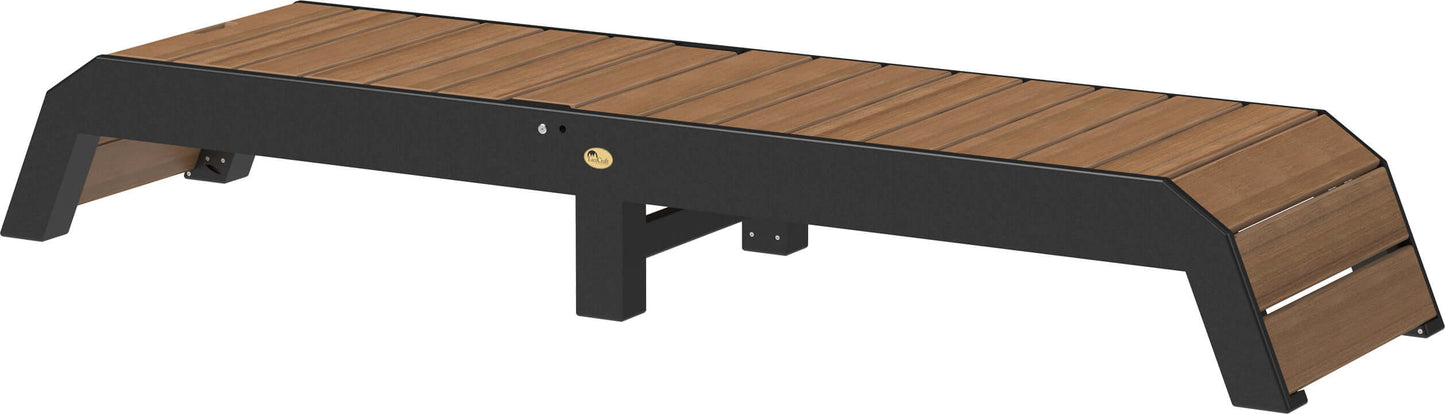 LuxCraft pool chaise lounge easily adjustable between a flat or reclined position