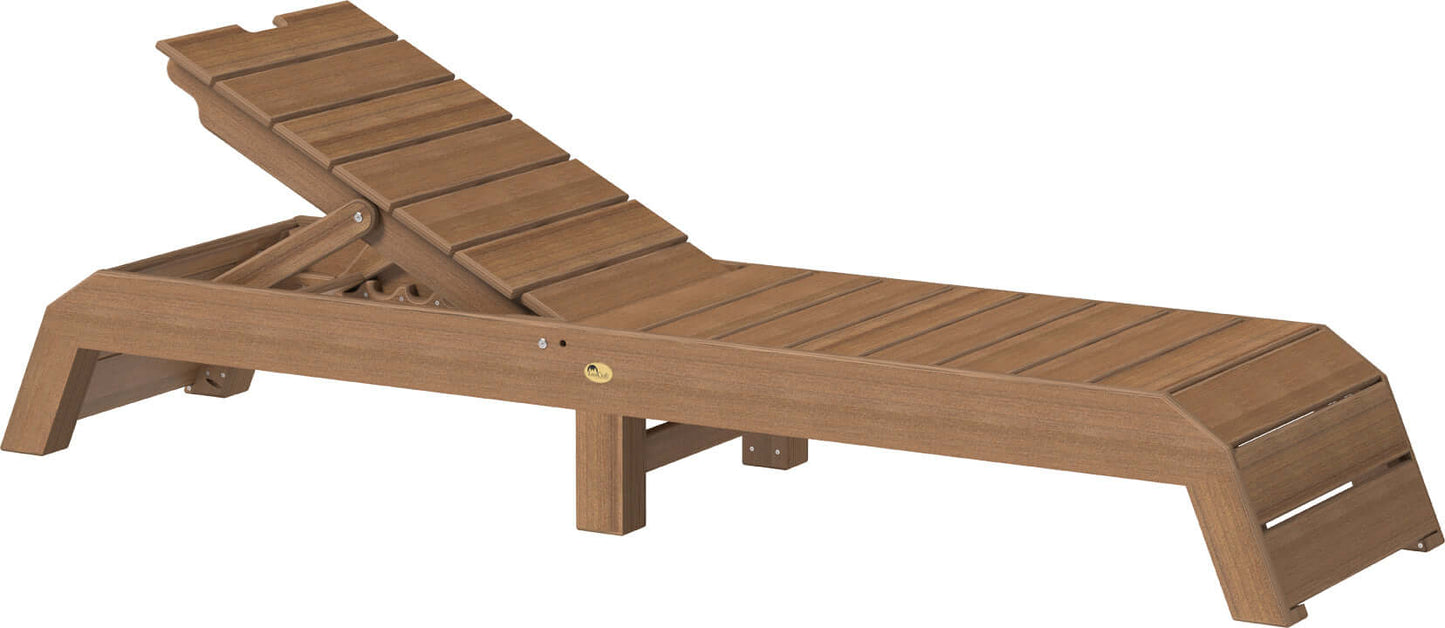 LuxCraft pool chaise lounge easily adjustable between a flat or reclined position