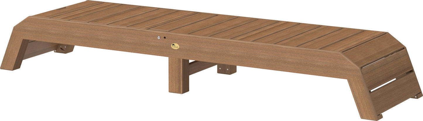 LuxCraft pool chaise lounge easily adjustable between a flat or reclined position
