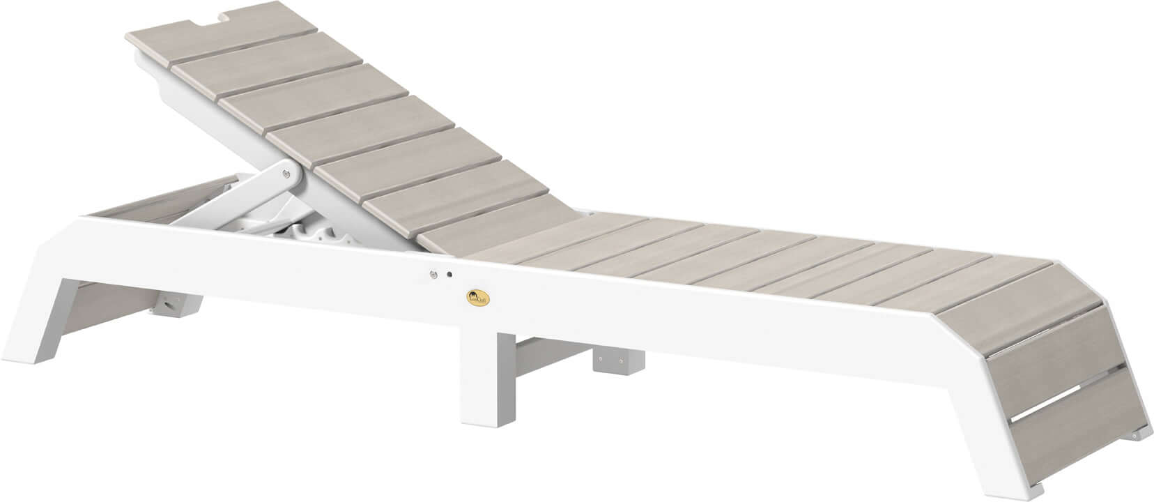 LuxCraft pool chaise lounge easily adjustable between a flat or reclined position