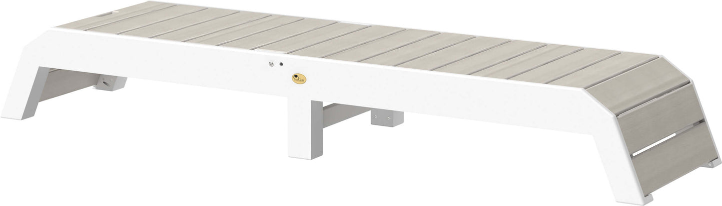 LuxCraft pool chaise lounge easily adjustable between a flat or reclined position
