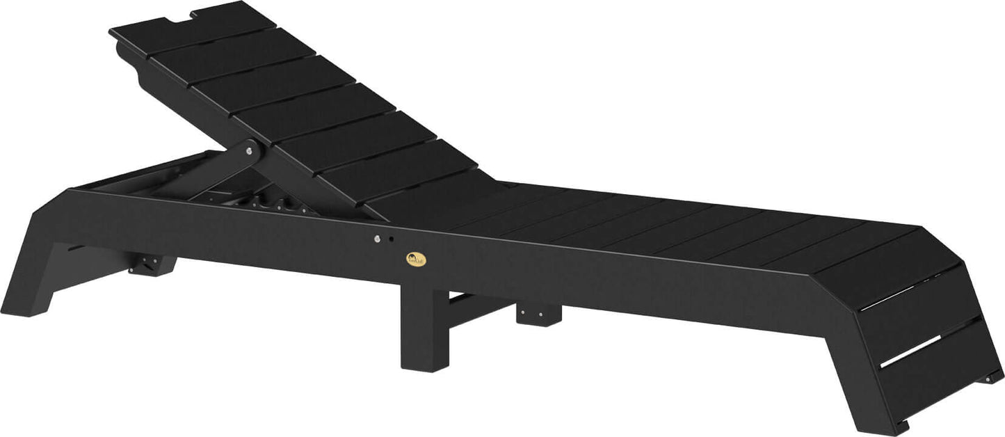 LuxCraft pool chaise lounge easily adjustable between a flat or reclined position