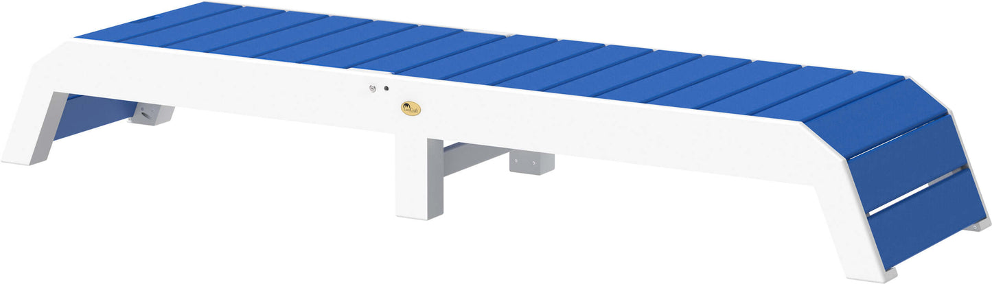 LuxCraft pool chaise lounge easily adjustable between a flat or reclined position