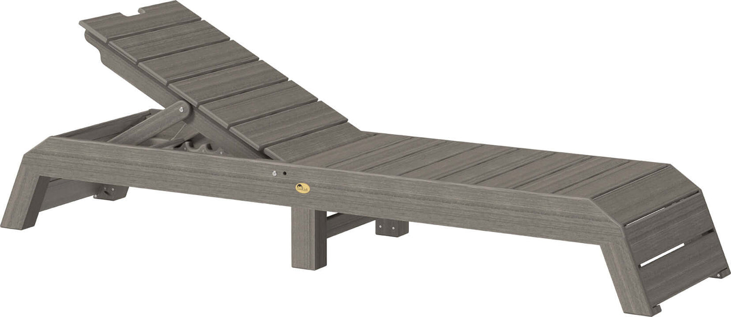LuxCraft pool chaise lounge easily adjustable between a flat or reclined position