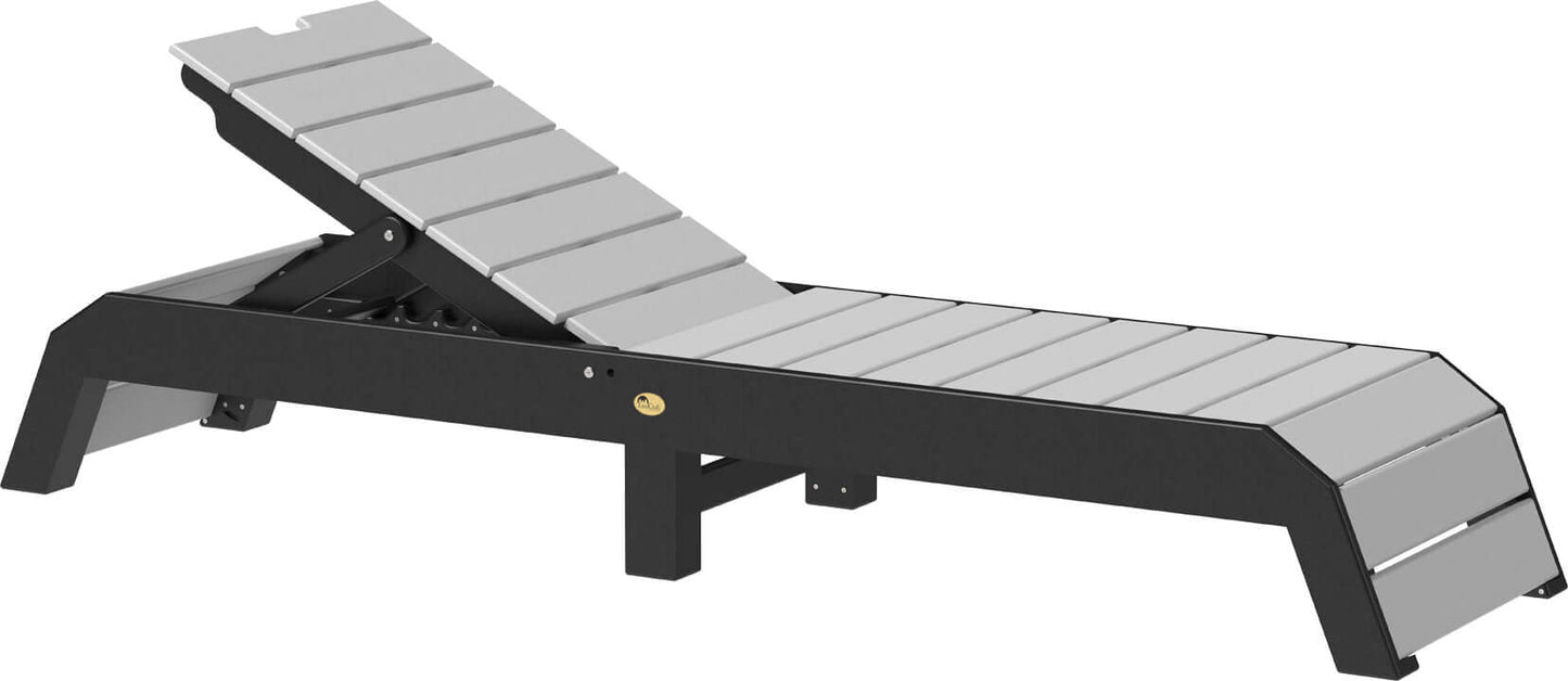 LuxCraft pool chaise lounge easily adjustable between a flat or reclined position