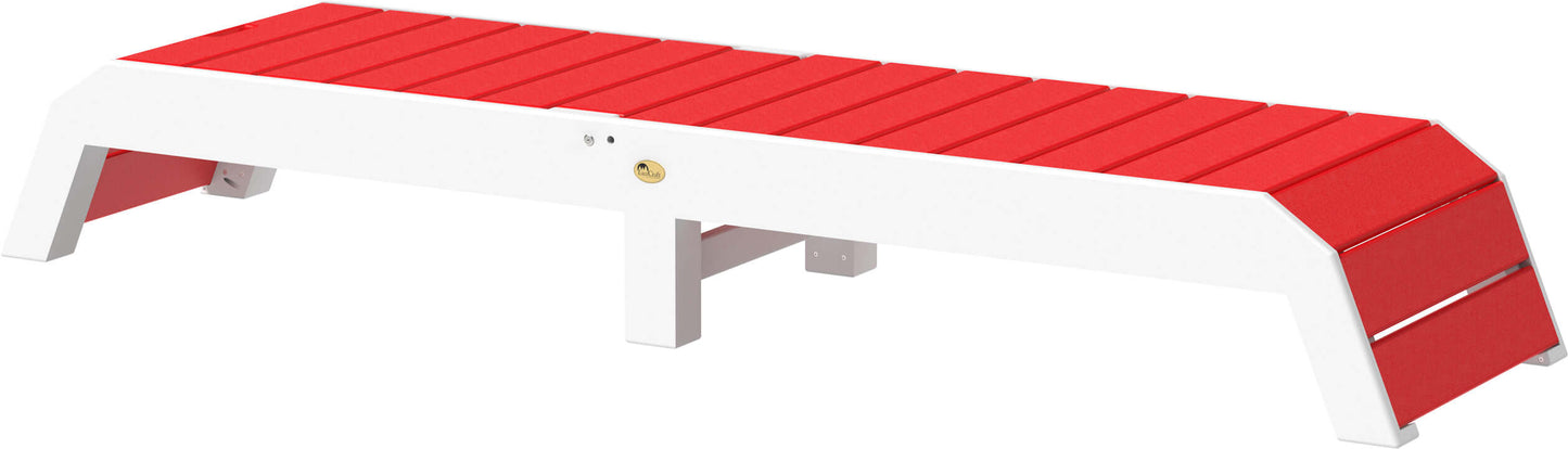 LuxCraft pool chaise lounge easily adjustable between a flat or reclined position