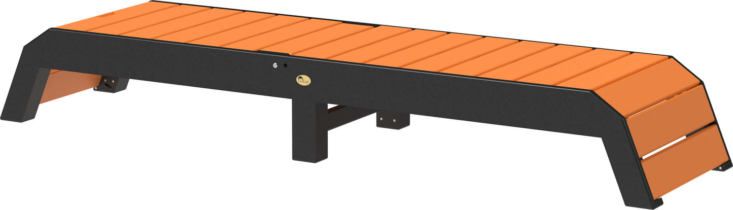 LuxCraft pool chaise lounge easily adjustable between a flat or reclined position