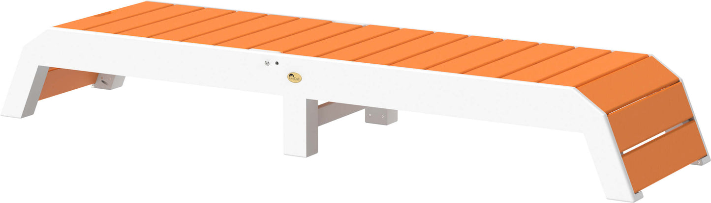LuxCraft pool chaise lounge easily adjustable between a flat or reclined position