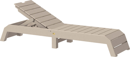 LuxCraft pool chaise lounge easily adjustable between a flat or reclined position