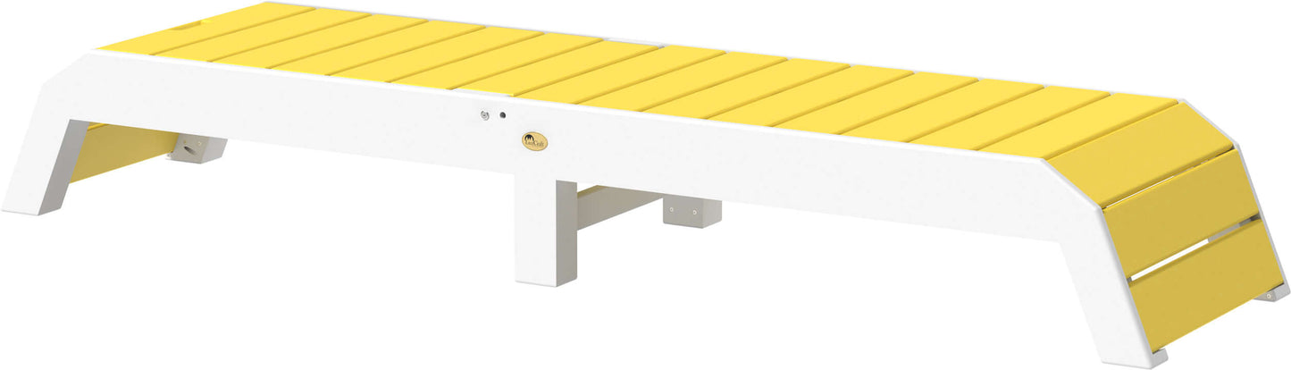 LuxCraft pool chaise lounge easily adjustable between a flat or reclined position