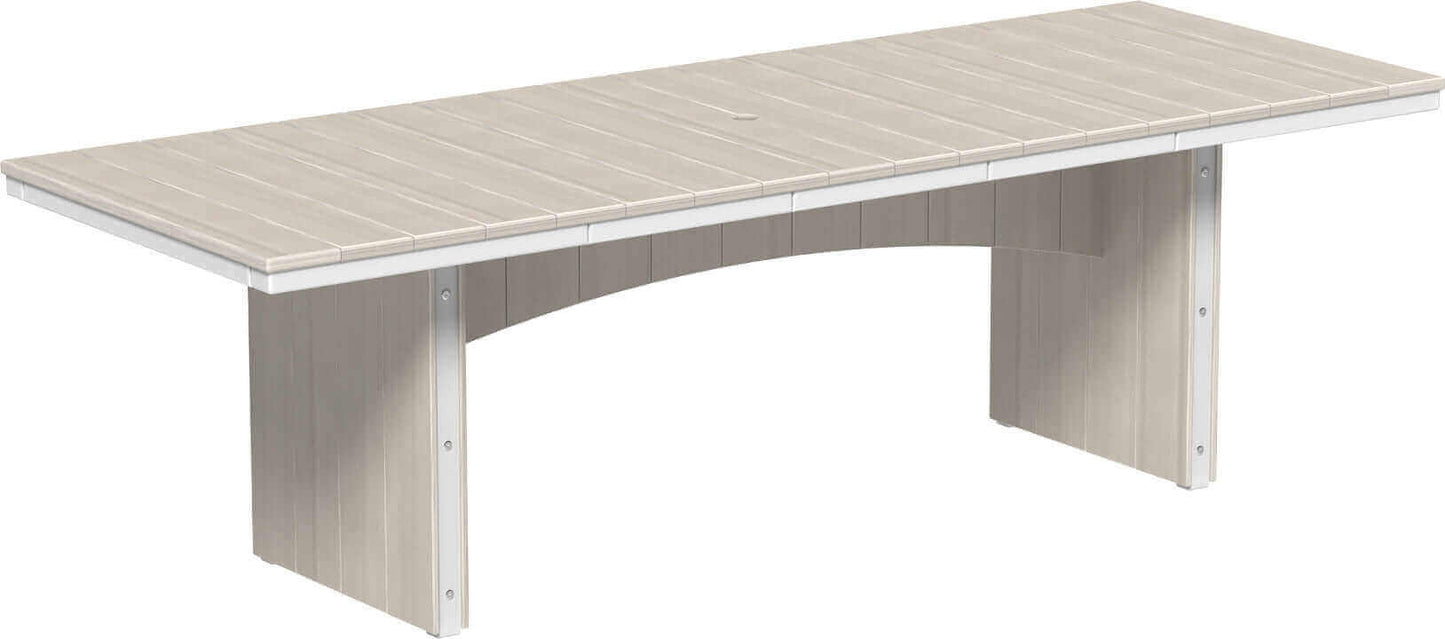 LuxCraft 3' x 8' rectangular outdoor dining table made with sturdy weather-resistant materials