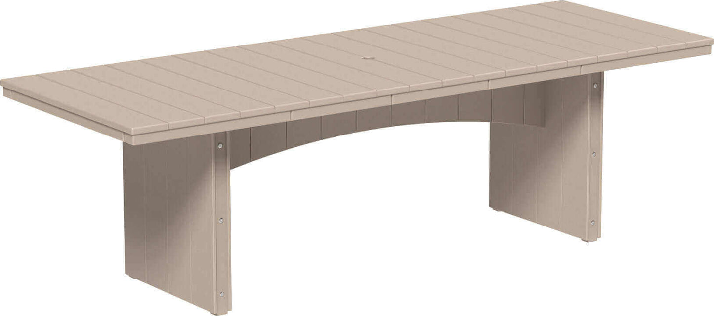 LuxCraft 3' x 8' rectangular outdoor dining table made with sturdy weather-resistant materials