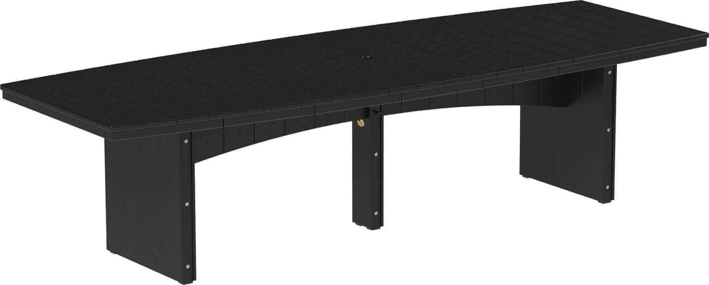 4' x 10' oval outdoor dining table that comfortably seats 10