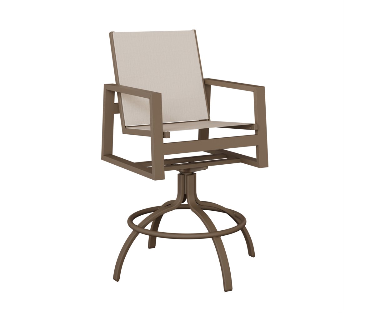 Berlin Gardens Vida Padded Sling Swivel Bar Chair view 3
