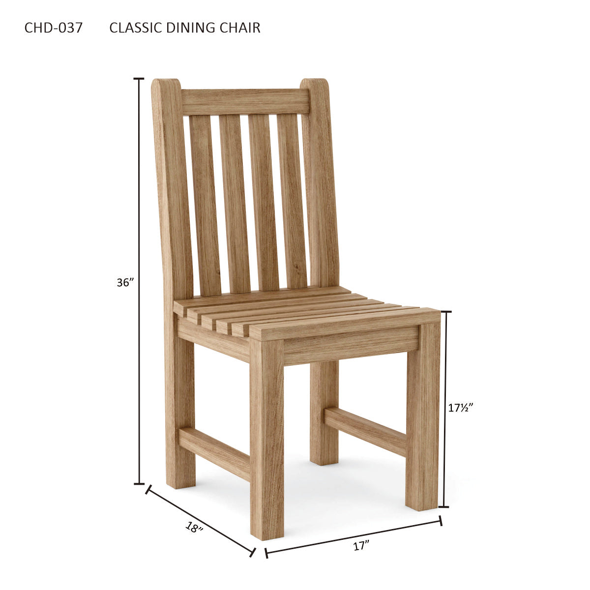 Anderson Teak Bahama Classic 5-Piece Square Dining Set