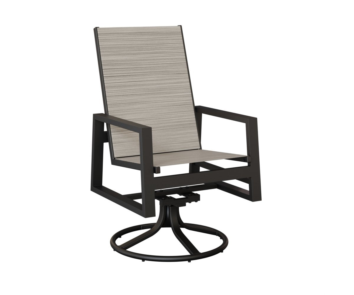 Berlin Gardens Vida Standard Sling High Back Swivel Rocker Dining Chair view 4