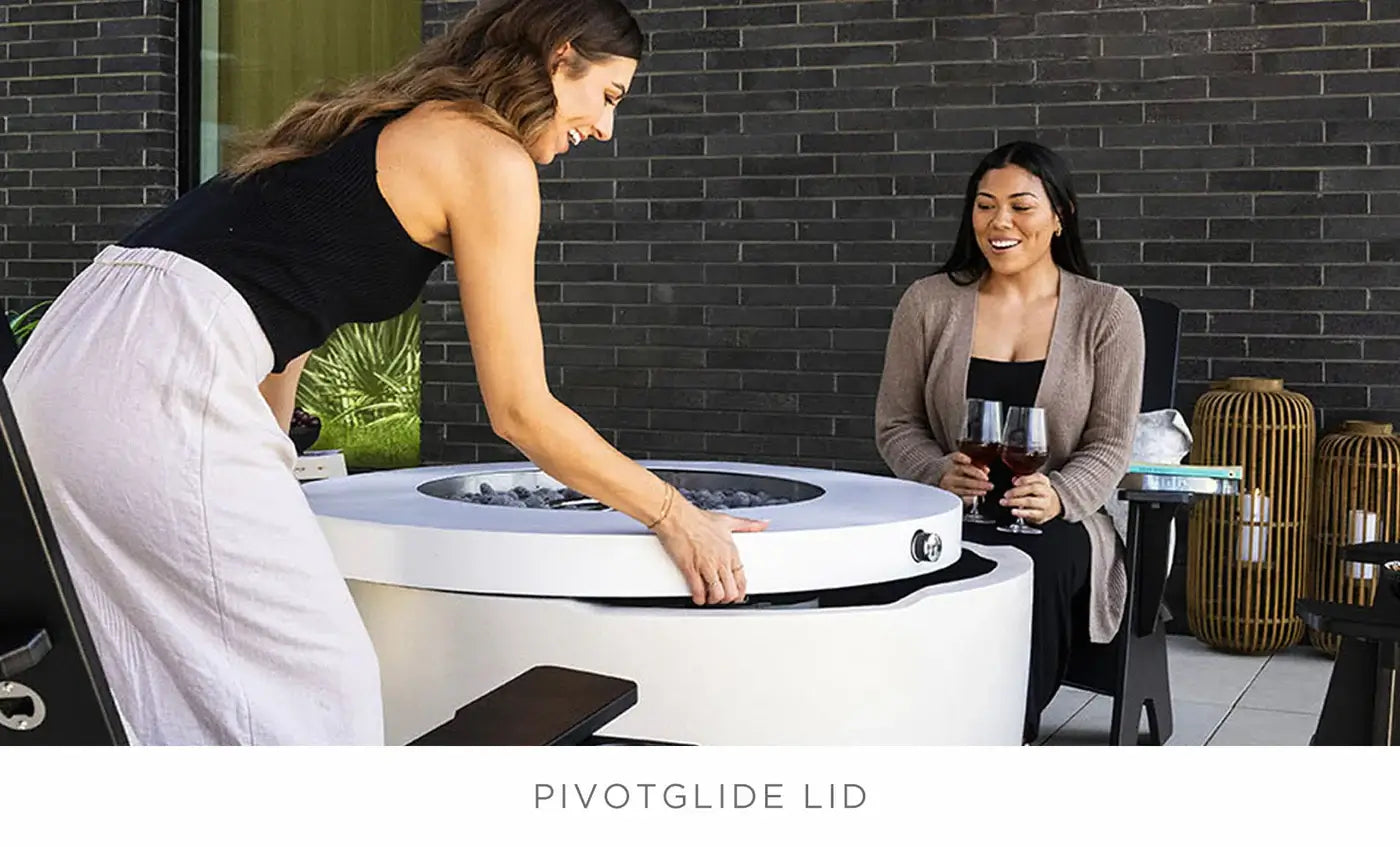 This firepit is crafted to transform your poolside, patio, or backyard into a warm, inviting oasis year-round.