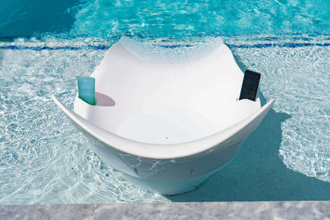 Panama Jack In-Pool chaise lounger with built-in drain hole
