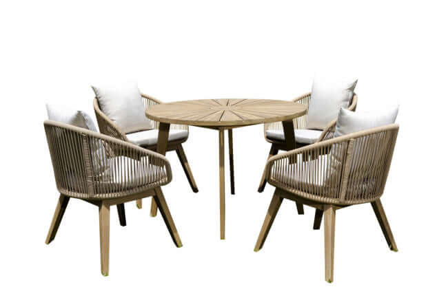 Panama Jack 5-Piece Outdoor Dining Set weather-resistant materials and contract quality