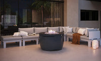 This firepit is crafted to transform your poolside, patio, or backyard into a warm, inviting oasis year-round.
