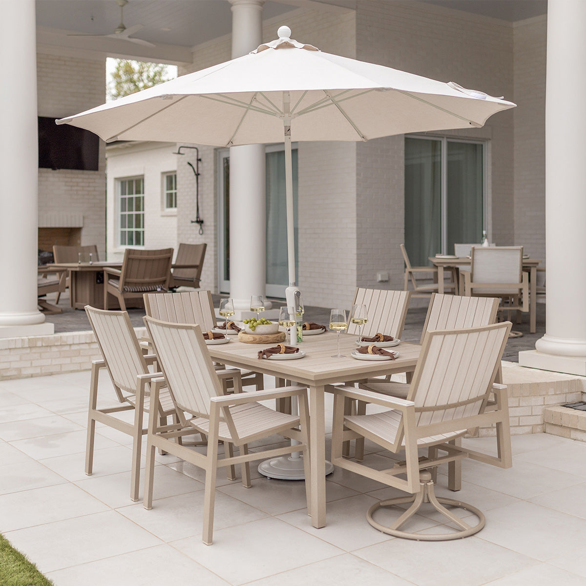 Berlin Gardens Vida 73″ Poly Dining Table view 1
