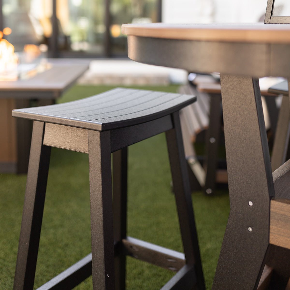 Berlin Gardens Saddle Bar Stool lifestyle 3