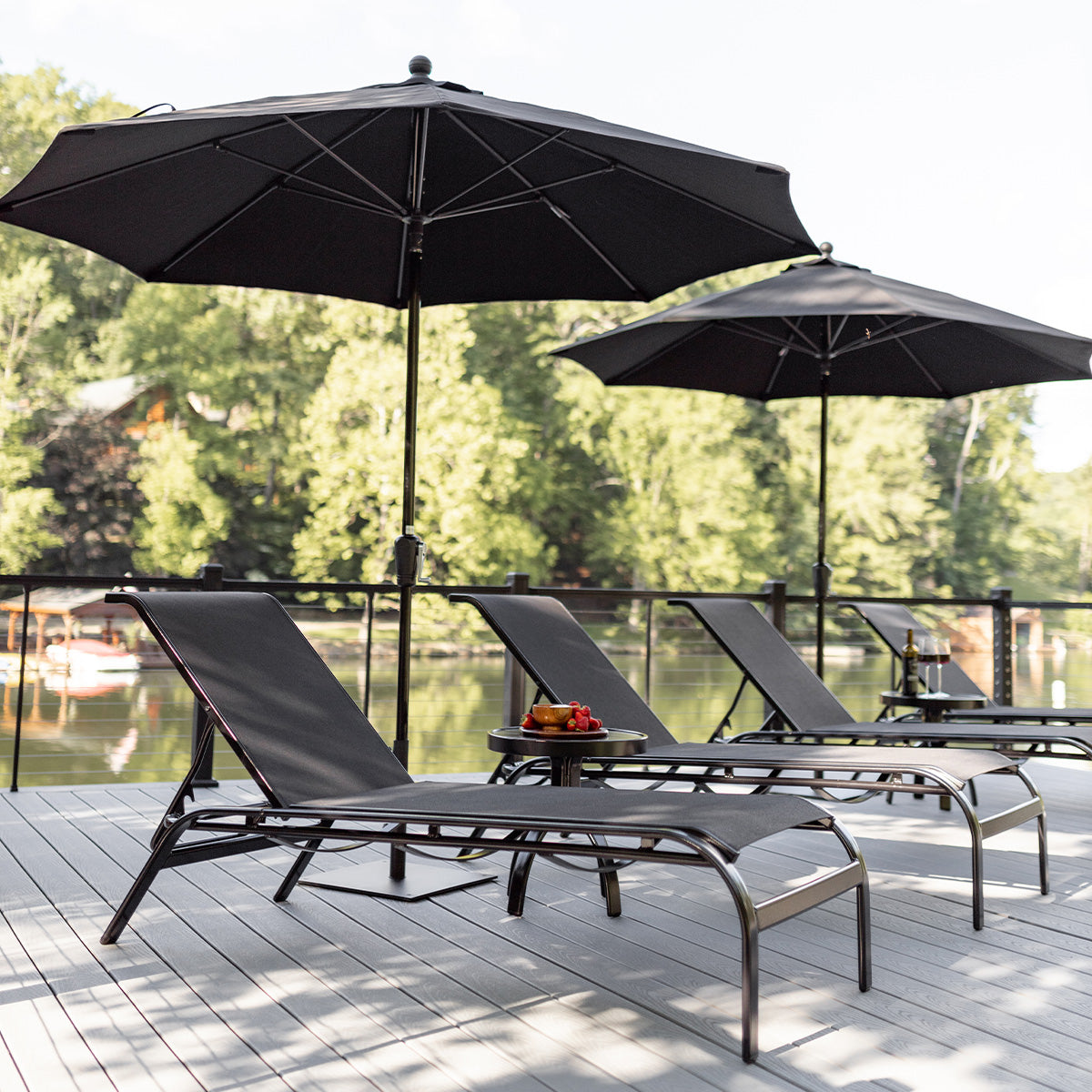 Berlin Gardens Murphy Standard Sling Chaise Armless Lounge view 1