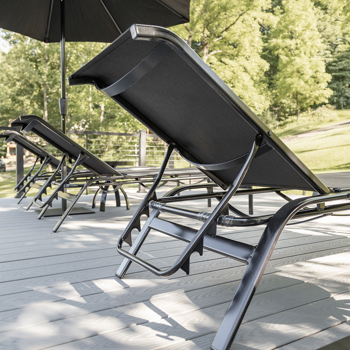 Berlin Gardens Murphy Standard Sling Chaise Armless Lounge view 2