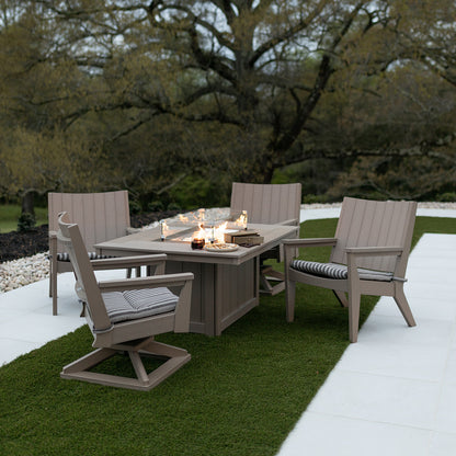 Berlin Gardens Donoma Rectangular Fire Pit Table view 1