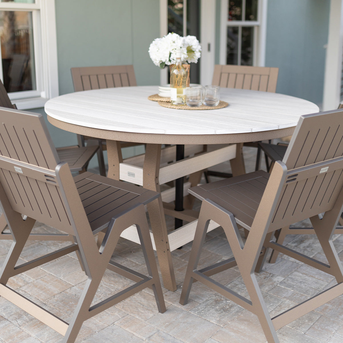 Berlin Gardens Harbor 60″ Round Counter Table lifestyle 2