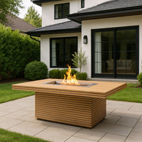 Anderson Teak Louvre Rectangular Fireplace Table