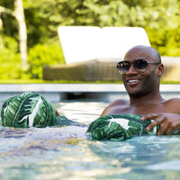 Made from fade-resistant, marine-grade fabrics and filled with mold- and mildew-resistant foam beads, this hammock is built to endure chlorine, saltwater, and lake environments without popping, ripping, or tearing.