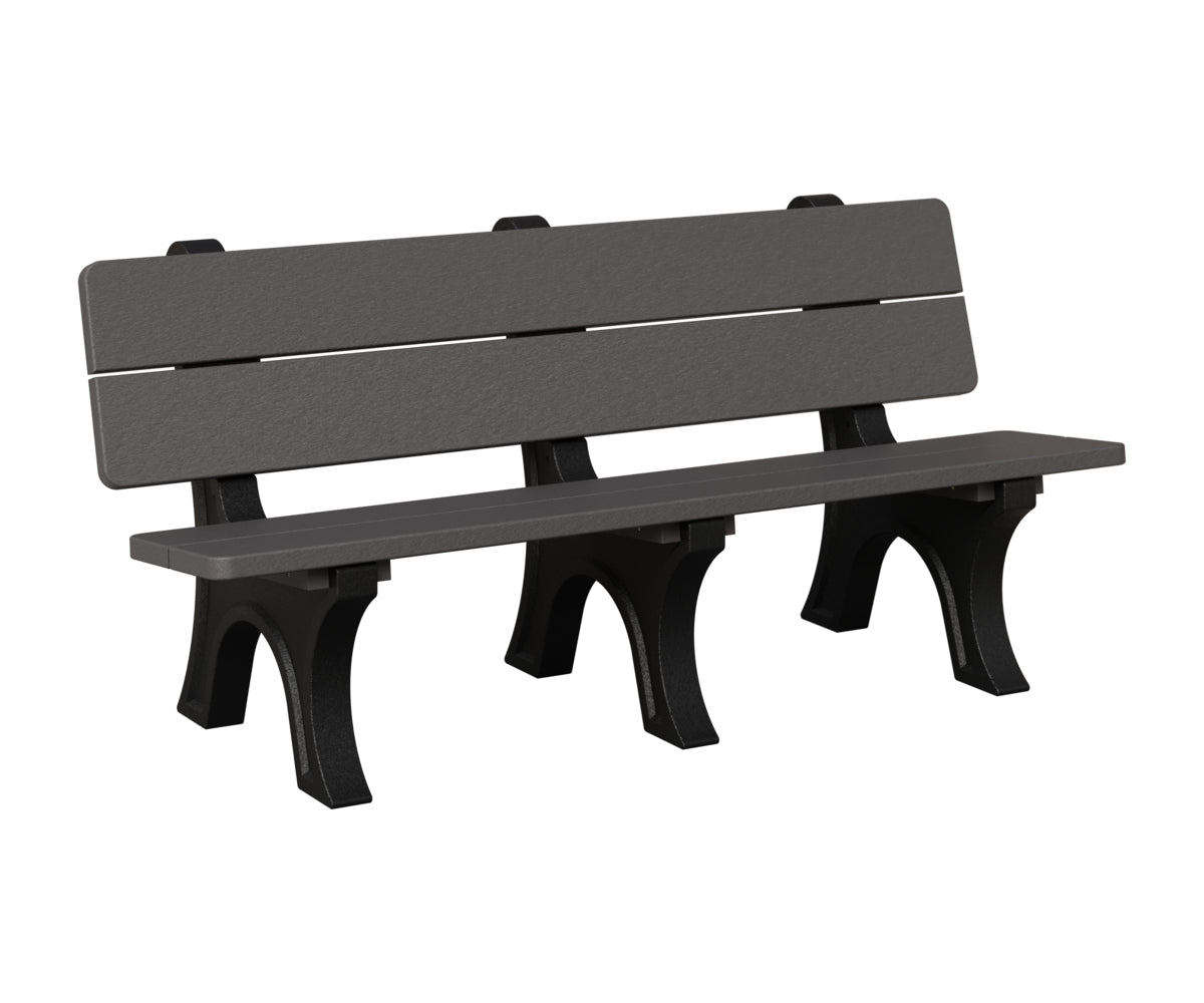 Berlin Gardens Park Bench in Smoke Grey