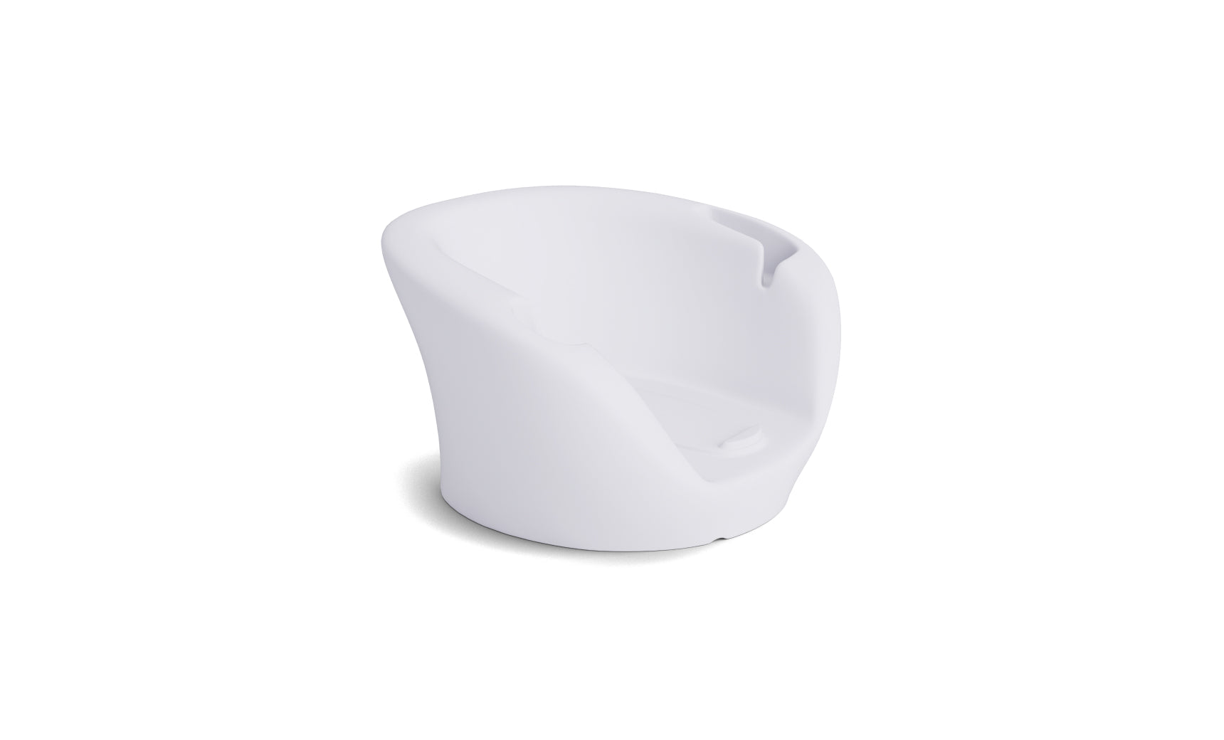 Ledge Lounger Autograph Chaise Armrest Console in White, studio view