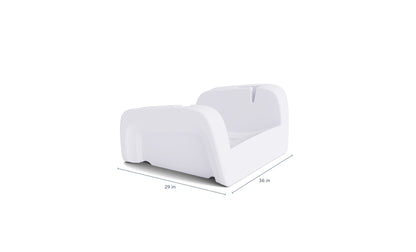 Ledge Lounger Signature Chaise Armrest Console in White