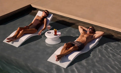 Adjustable Chaise with Pillows and Side Table In-Pool & Patio Set (view 8)